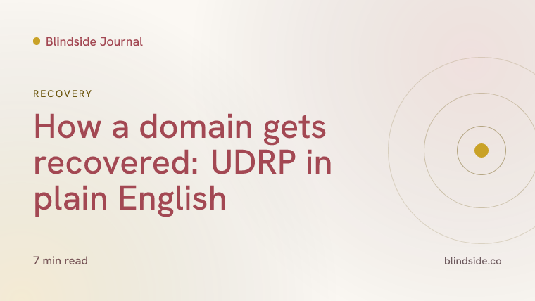 How a domain gets recovered: UDRP in plain English
