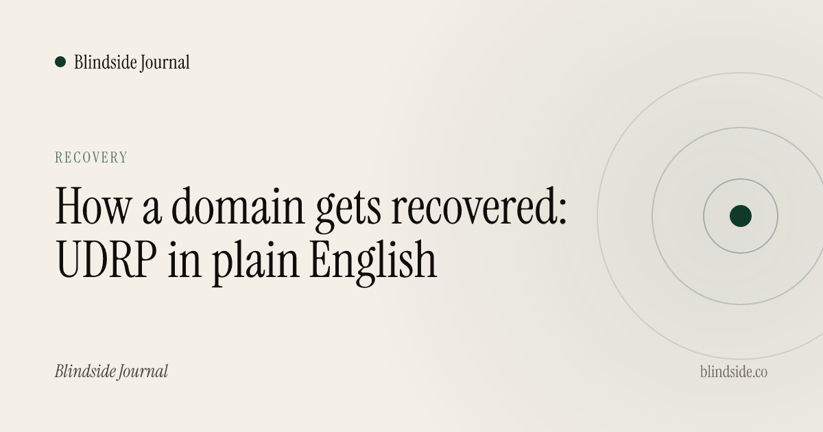 How a domain gets recovered: UDRP in plain English