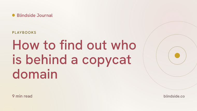 How to find out who is behind a copycat domain