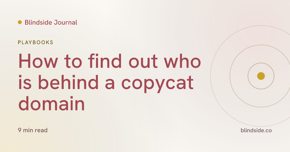How to find out who is behind a copycat domain