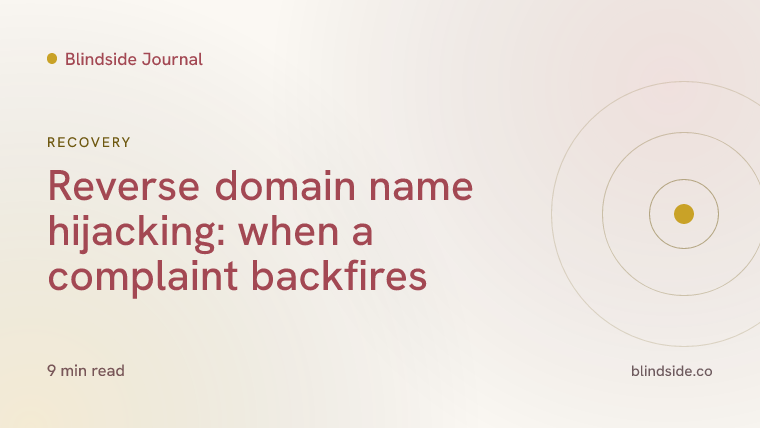 Reverse domain name hijacking: when a complaint backfires