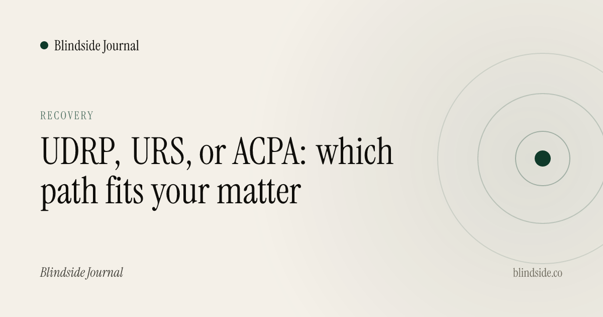 UDRP, URS, or ACPA: which path fits your matter