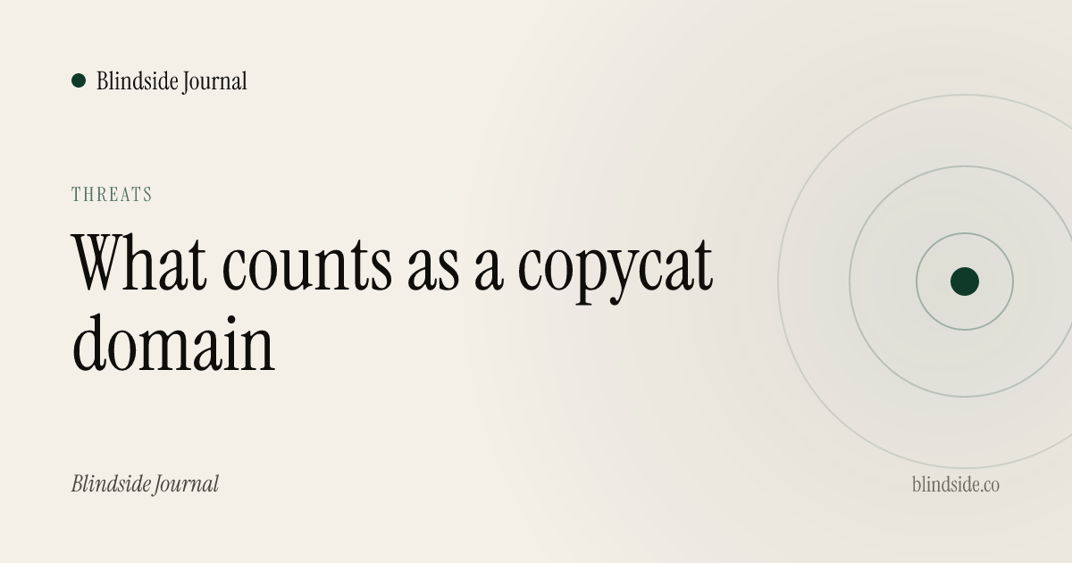 What counts as a copycat domain