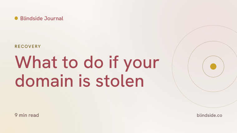 What to do if your domain is stolen